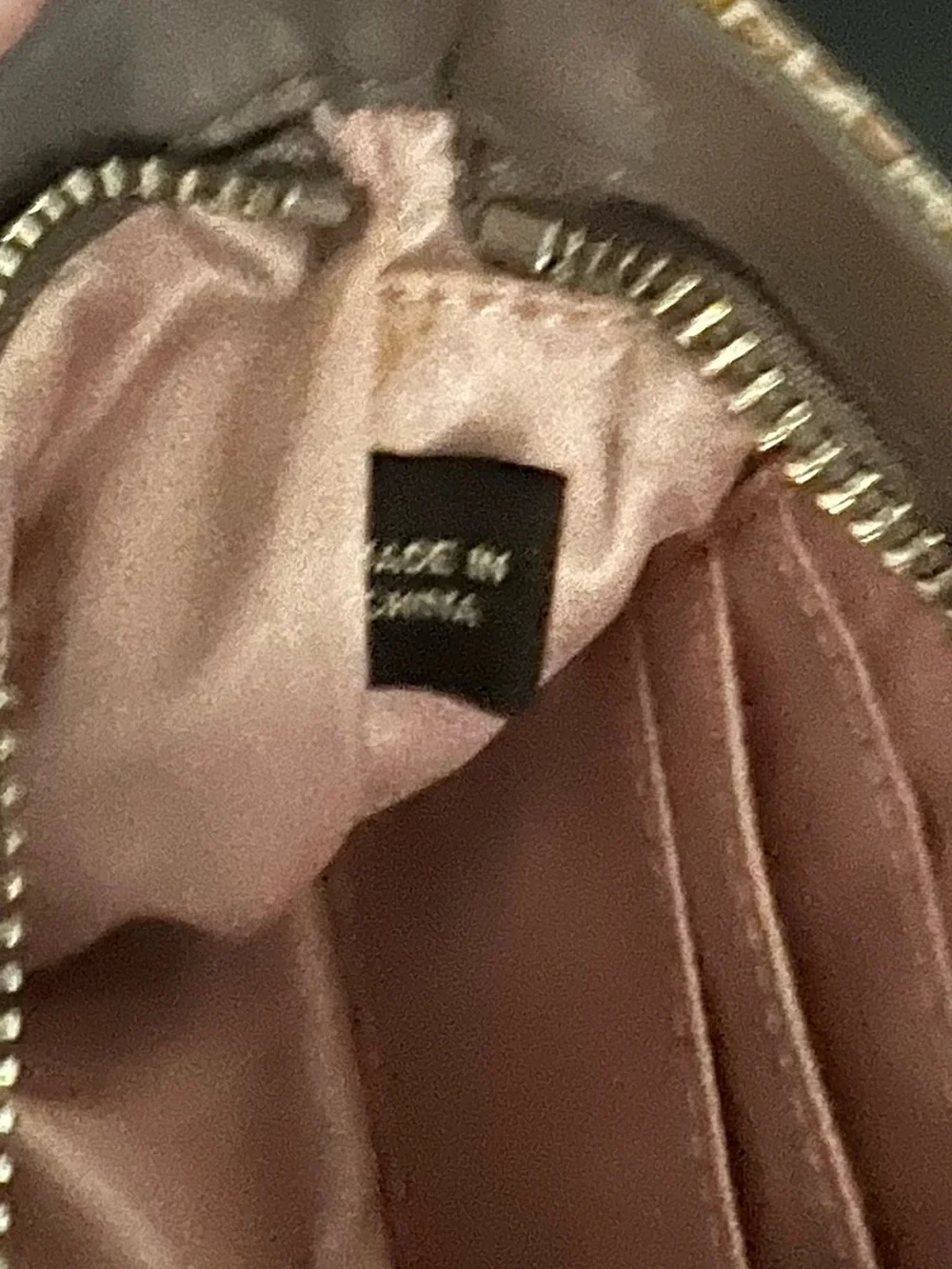 Coach Taupe Pleated Wristlet with Tan and Python Accent